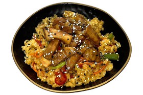 Рис со свининой с овощами - Фото