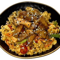 Рис со свининой с овощами Фото