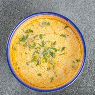 Рыбный суп из семги со сливками Фото