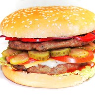 Гамбургер королевский двойная котлета Фото