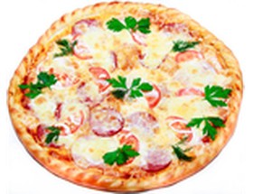 Пицца с салями и ветчиной - Фото