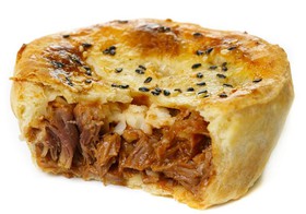 Пирог говядина в соусе барбекю и сыр - Фото