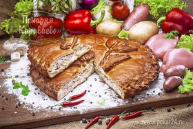 Пирог с курицей и картофелем - Фото