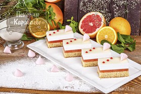 Пирожное Пастель-грейпфрут - Фото