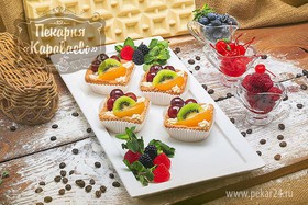 Пирожное Корзинка с фруктами - Фото