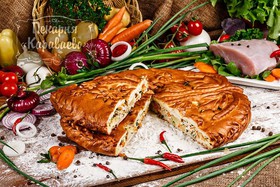 Пирог с индейкой и овощами - Фото