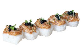 Осидзуси тар-тар с опаленной креветкой - Фото