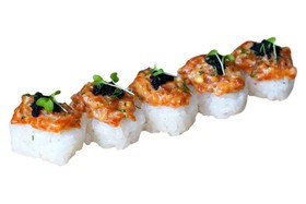 Осидзуси тар-тар с опаленным лососем - Фото