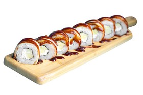 Яблочный с угрем ролл - Фото