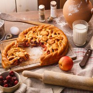 Пирог яблочно-вишневый Фото