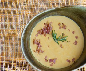 Тыквенный суп с беконом - Фото