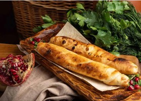 Хачапури на мангале с сыром сулугуни - Фото