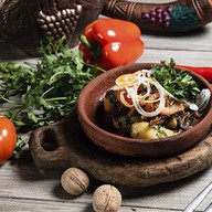 Оджахури с грибами, томатами и солью Фото
