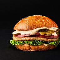 Гамбургер с куриной котлетой Фото