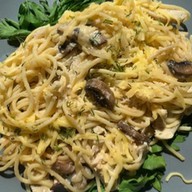 Паста с курицей и грибами Фото