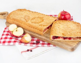 Пирог с яблоками,клюквой сдобно-песочный - Фото