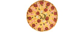 Пицца с пепперони и ветчиной - Фото