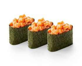 Набор острых суши с лососем - Фото