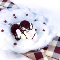 Мороженое с сахарной ватой Фото