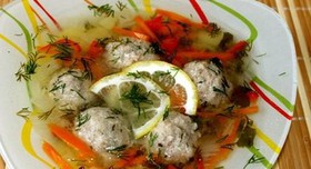 Суп с рыбными фрикадельками - Фото