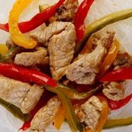 Фунчоза со свининой в соусе терияки Фото