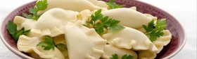 Отварные вареники с сыром "Сулугуни" - Фото
