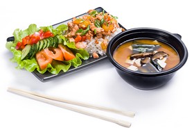 Ланч с супом и рисом - Фото