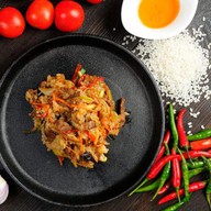 Вок рис с курицей Фото