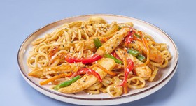 Удон с курицей терияки - Фото