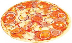 Пицца томаты и ветчина - Фото
