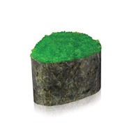 Гункан с зеленой тобико Фото