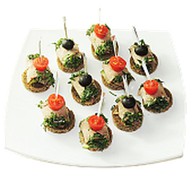 Канапе с говядиной Фото