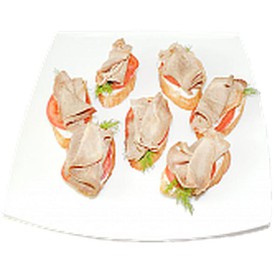 Брускеты с языком - Фото