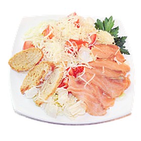 Салат Цезарь с семгой - Фото