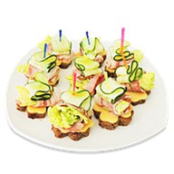 Канапе с грудинкой Фото