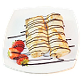 Блины с  яблоком и брусникой 10 шт. - Фото