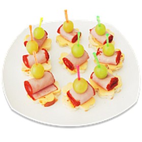 Канапе с ветчиной - Фото