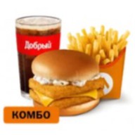 Двойной Фиш Бургер Большой Комбо Фото
