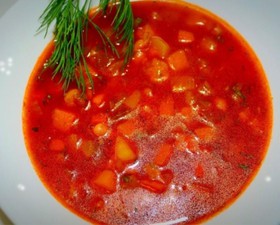 Овощной суп с красной фасолью - Фото