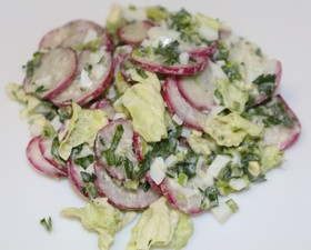 Легкий салат с кефиром - Фото