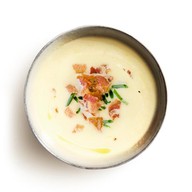 Сырный суп с беконом Фото