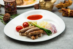 Колбаски из мраморной говядины гриль - Фото