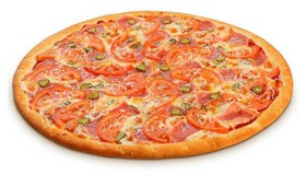 Пицца с ветчиной и помидорами - Фото