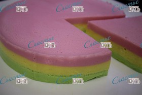 Нежный суфлейный торт 3 вкуса - Фото
