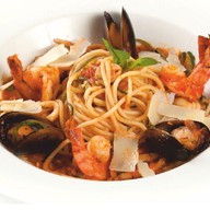 Спагетти с морепродуктами Фото
