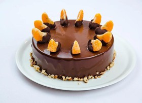 Шоколадно-мандариновый торт - Фото