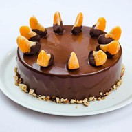 Шоколадно-мандариновый торт Фото