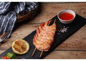 Креветки с гриля с соусом сладкий чили - Фото