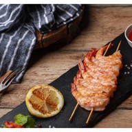 Креветки с гриля с соусом сладкий чили Фото