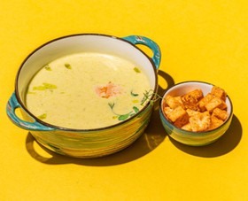 Крем суп из цукини с лососем - Фото